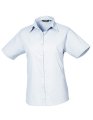 Dames blouse korte mouw Premier PR302 LIGHT BLUE